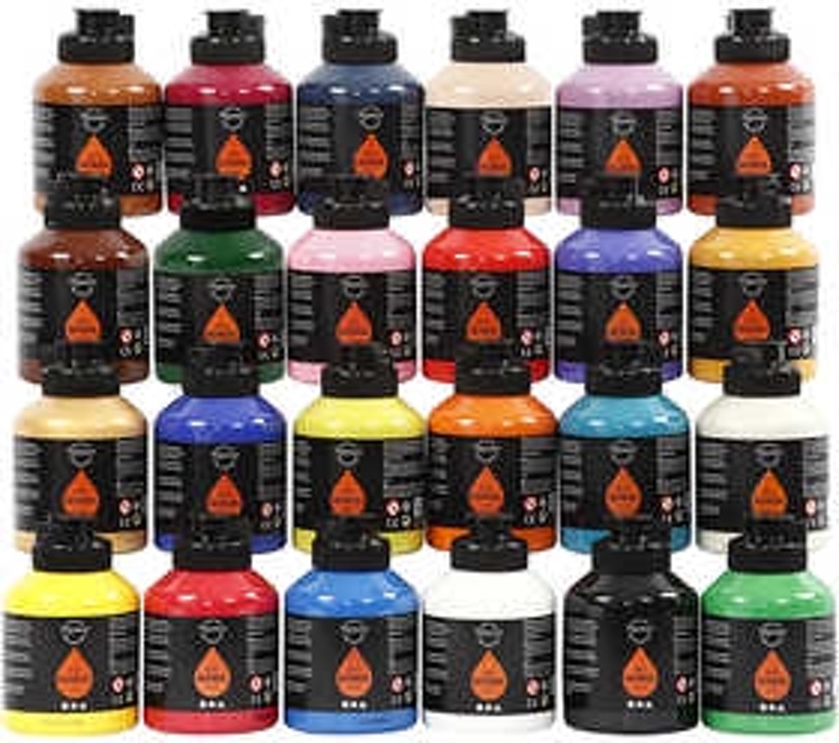 Pigment Art School, kleuren assorti, 24x500ml [HOB-35480]